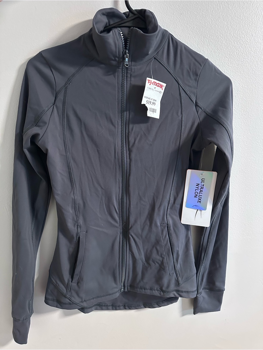 Women's Gray Athletic Zip-Up